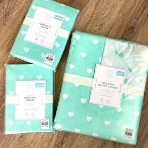 Pottery Barns Kids Organic Twin Duvet & 2 shams
